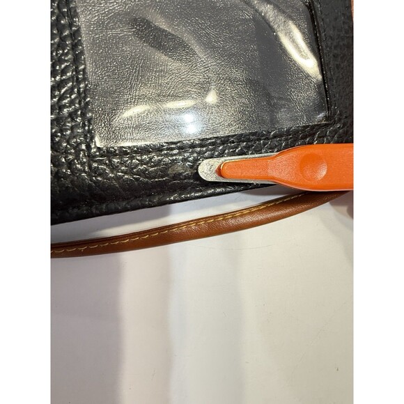 Vtg. Dooney & Bourke Black Leather Travel Crossbody Bag Multi-Pocket Card Slot - Picture 12 of 16